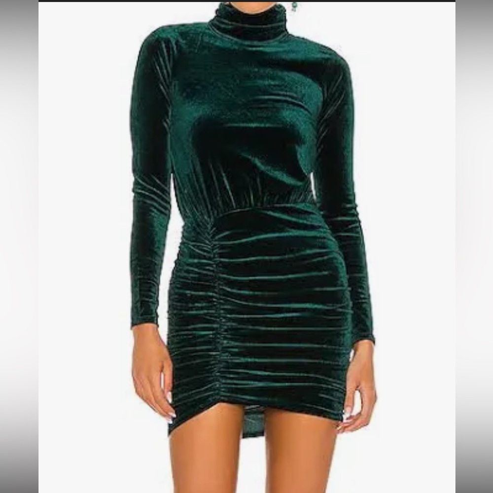 Lovers and Friends, IVANA MINI DRESS IN EMERALD GREEN, sz small